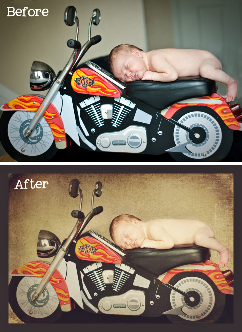 Motorcycle Baby Before and After