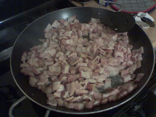2 Pounds of Bacon and Guincla. Getting ready for pasta goodnesss