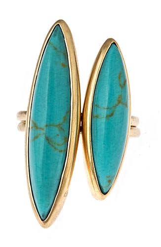 NLJ TWIN MARQUIS RING IN TURQUOISE