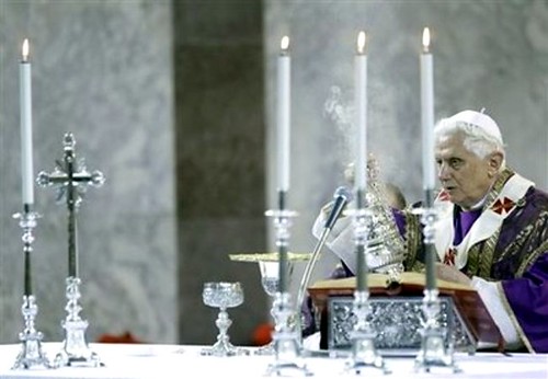 pope benedict xvi ash wednesday. Pope Benedict XVI celebrates