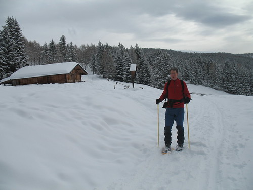 Winterliche Landschaft im Skigebiet Meran 2000 in Hafling