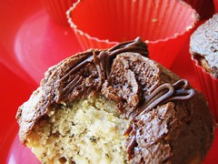 banana cupcakes w/ chocolate frosting - 43