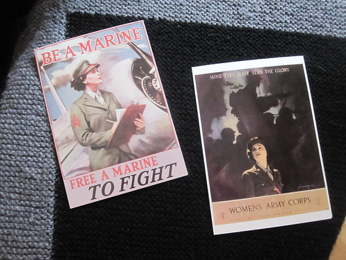 Postcards honoring women in combat