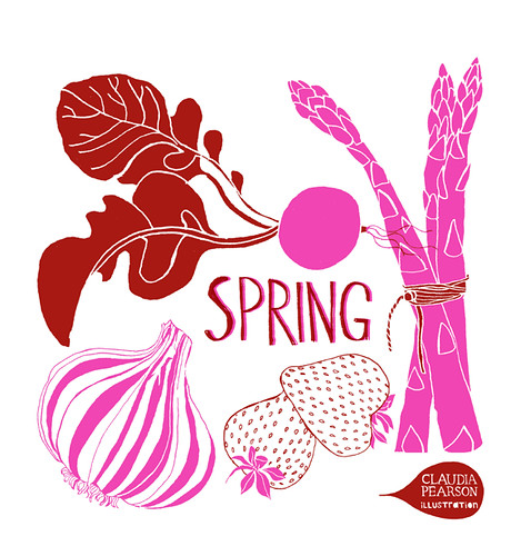Spring tote pink design