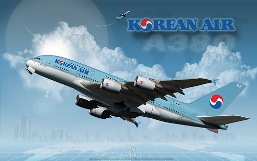 Wallpaper - KOREAN AIR - A380 - HL-8213