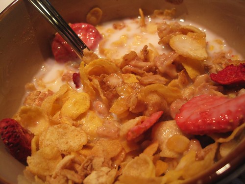 Honey Bunches of Oats with Strawberries + SO Delicious Coconut Milk