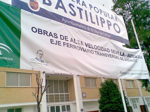 Pancarta AVE en la carrera Bastilippo 2010