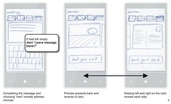 Sample wireframe from Touchnote WP7
