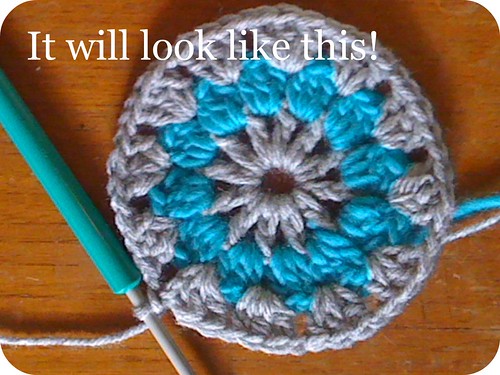 crocheted hexagon