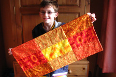 proud with quilt