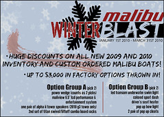 Malibu Winter Blast Boat Show Savings Postcard