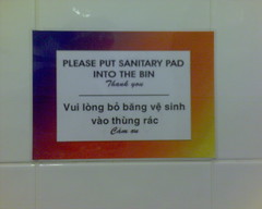 Toilet information in Vietnamese