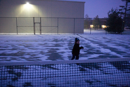 Tennis in the Snow