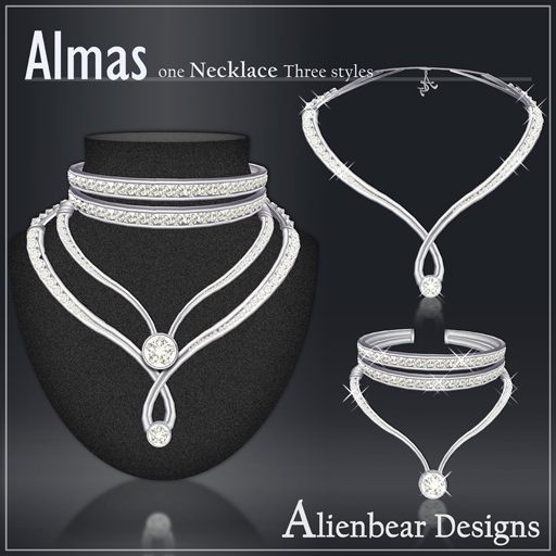 Almas necklace white