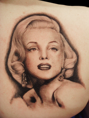 portrait tattoos uk. Marilyn Monroe Portrait tattoo