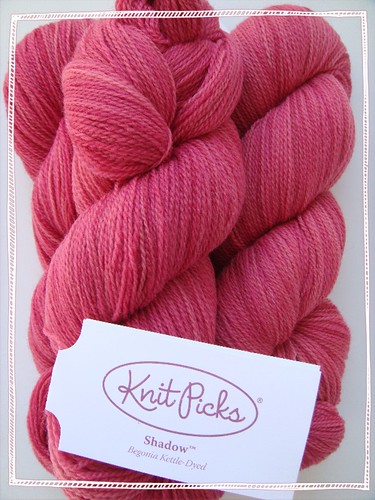 beautiful begonia pink lace weight kettle-dyed 'shadow' yarn