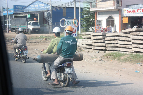 Gas tank on a scooter