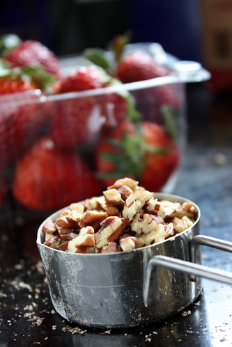 Pecans and strawberries