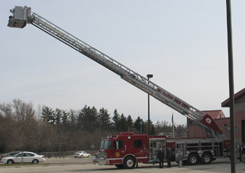 The new Big Rapids fire truck funded through USDA Rural Development grants and loans.