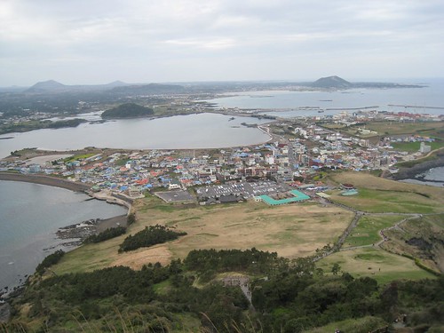 View of Jeju from Seongsan Ilchulbang after climbing up 30 minutes