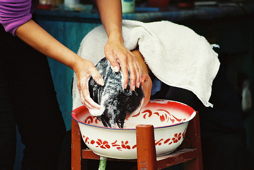 Xijiang washing hair
