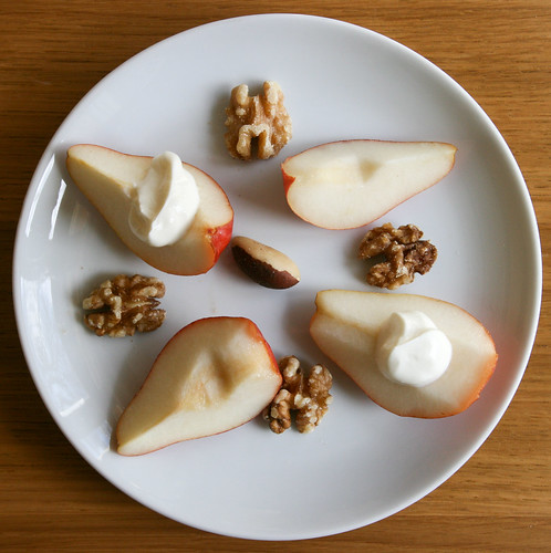 Pears, nuts and Greek yogurt