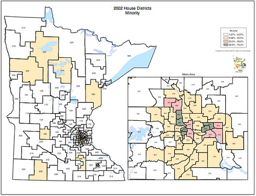 Minority Populations of Minnesota Legislative Districts