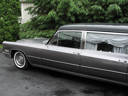 1967 Cadillac M-M Hearse. Sporting my new and improved wider whitewall tires