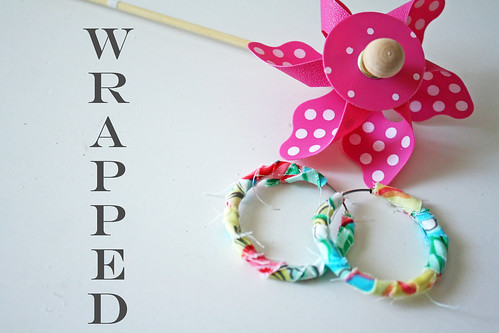 Fabric Wrapped Earrings