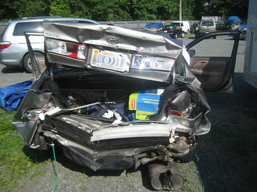 Wayne's car post crash