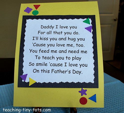 poems for fathers. Poems for fathers day!