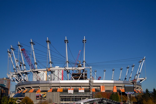 BC Place under construction for a new retractable roof