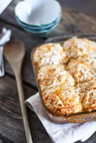 Apple Cobbler with Cheddar Biscuits