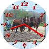 Trio of Horses Clock