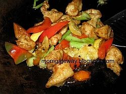 Garlic Chicken Stir-Fry in Tamarind Sauce
