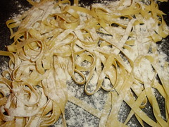 Pasta with flour