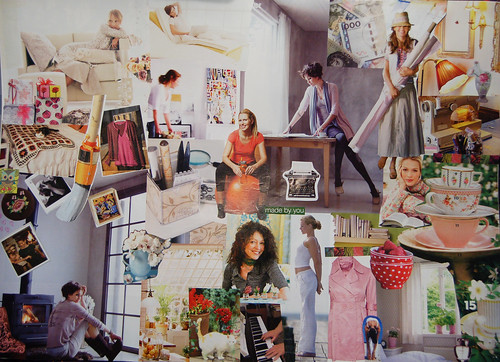 Creating a big collage vision board