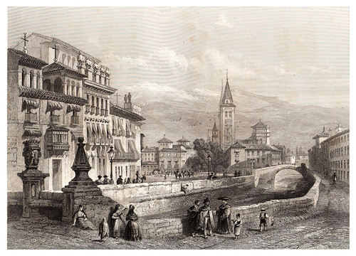 023-Plaza de Granada-Voyage pittoresque en Espagne et en Portugal 1852- Emile Bégin