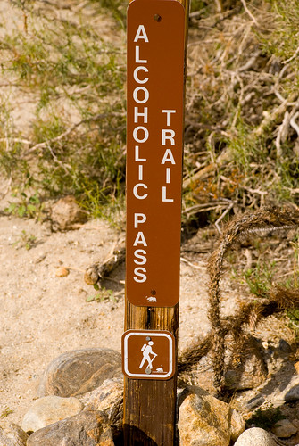Alcoholic Pass Trail Marker