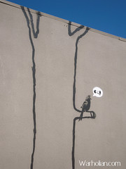 Banksy Bird Singing in Tree - Mission, San Francisco SF - April 24, 2010  - Warholian.com