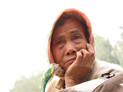 Old lady on the boat from Nong Khiaw to Muang Ngoi Neua