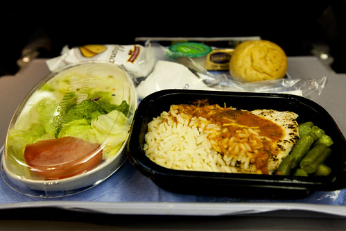Dinner at the airplane