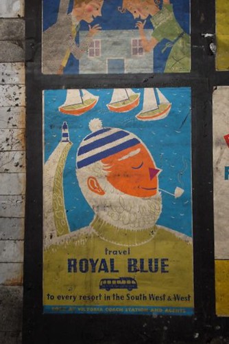 Royal Blue coach services poster by Daphne Padden, c1959 by mikeyashworth.