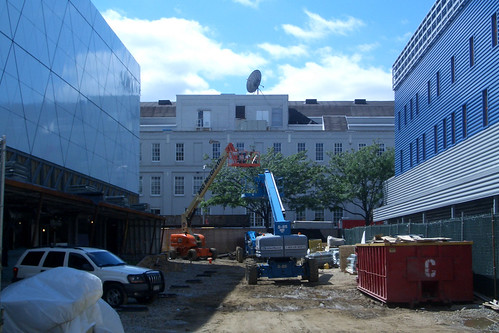 Construction progress on the expansion of the Museum of the Moving Image in 