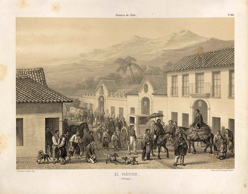 036-El Viático en Santiago-Atlas de la historia física y política de Chile-1854-Claudio Gay