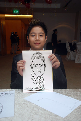 caricature live sketching for birthday party 220110 - 1