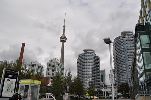 Vista de la CN Tower desde el Puerto de Toronto