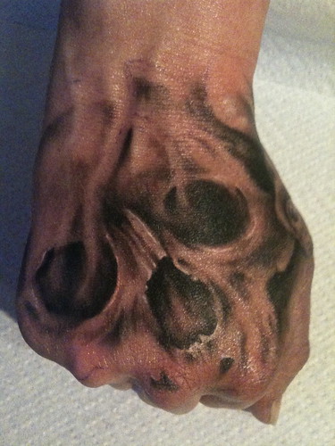 skull tattoo on hand. Skull Hand Tattoo stae
