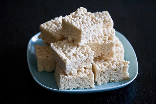 brown butter and salt rice krispies squares