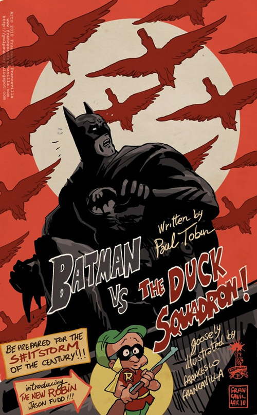 Comic de Batman con Elmer Gruñón: Batman vs. The Duck Squadron!
